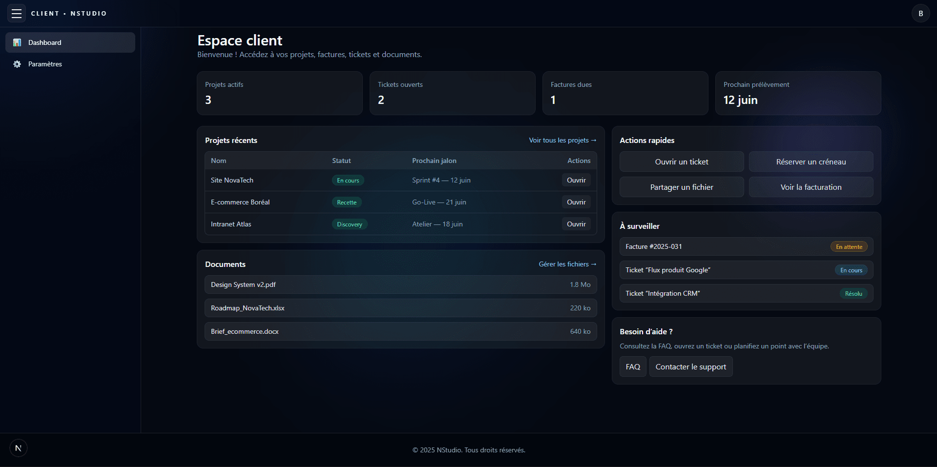 Aperçu du projet — image fictive